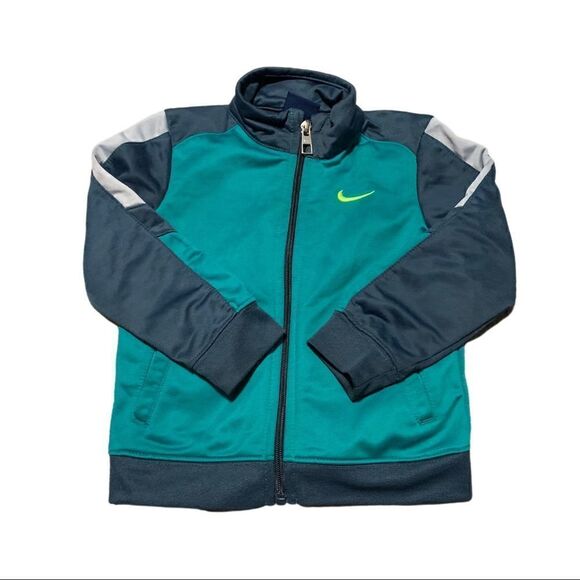 Nike Green and Blue Zip Front Jacket 24Mos. - Picture 1 of 5